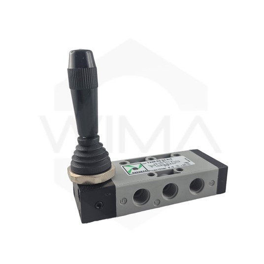 PX ZAWÓR G1/8", 5/3 ŚR. OTWARTY TECHNO-DŹWIGNIA -zdjęcie numer 1