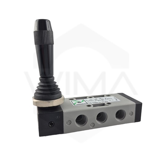 PX ZAWÓR G1/8", 5/3 ŚRODEK ZAMK. TECHNO-DŹWIGNIA -zdjęcie numer 1