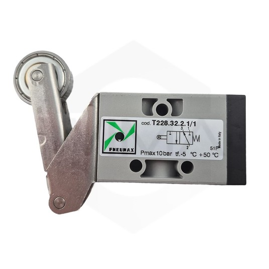PX ZAWÓR MECH. G 1/8" 3/2 - ROL, ŁOŻ-TECHN. -zdjęcie numer 2