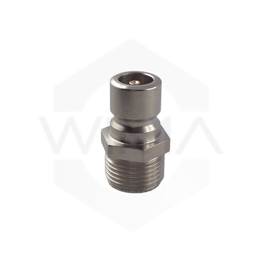 Wtyczka GZ 3/8" z zaworem -zdjęcie numer 1