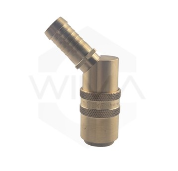 Gniazdo z tuleją do węża 13mm 45st z zaworem
