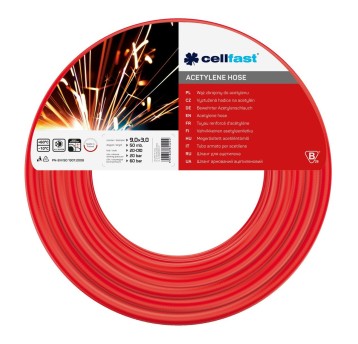 Wąż do acetylenu 9,0 x 3,0