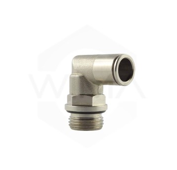 Złączka kątowa GZ 1/2" PUL-12 mosiądz niklowany