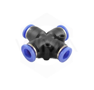 ZŁĄCZKA KRZYŻAK X PLASTIK WTYKOWA PUC-X 8/8-8-8